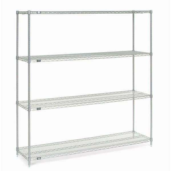 Nexel Chrome Wire Shelving, 72W X 18D x 74H 18727C - main